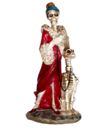 Skeleton Woman and Dog On Chain Figurine Prop Creepy Halloween Decor Lar... - $1,318.48 MXN