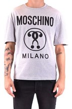 Moschino Men T-Shirt Grey Short Sleeve Designer Logo Tee 2025 Collection - $244.47 CAD
