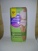 Always Discreet Maximum Absorb X-Large Incontinence Underwear for Women 26 Count - £14.55 GBP