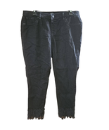 Black Curvy Skinny Leg Crop Jeans Size 14 Petite  - £19.61 GBP