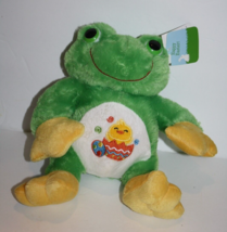 Walmart Dan Dee Easter Egg Frog 11&quot; Duck Tummy Green Plush Stuffed Soft Toy 2011 - £17.41 GBP