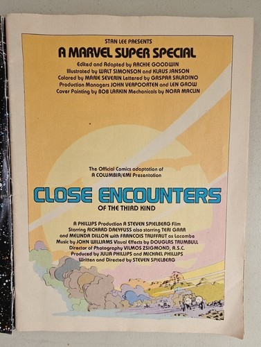 Close Encounters of The Thrid Kind Vol I No 3 Vintage 1978 A Marvel Magazine Item image 7