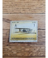 San Marino Stamp Wright 1904 1 Lire Used - $0.99
