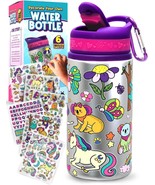 Decorate Your Own Water Bottle for Girls with Trendy Stickers Birthday G... - £25.68 GBP