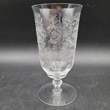 Vintage c.1950 Heisey Glass Etched Orchid Pattern 6 5/8&quot; Iced Tea Glass(es) - $11.87