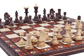 Traditional Folding Wooden Chess Sets, Chess Set &quot;JUNIOR&quot;, Board Sizes -... - $135.00