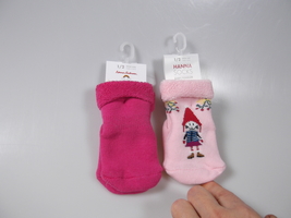 Hanna Andersson Baby Socks 2 Pack Gnome Kitty Pink NWT 0-6 Months Shoe S... - $8.99