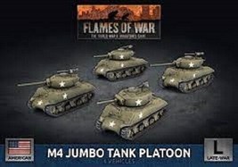 Flames of War American M4 Jumbo Platoon (x4 Plastic) UBX92 - £53.39 GBP