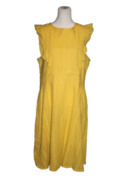 ECOWISH Women&#39;s Dress Summer A-Line Dress Eyelet Sunshine Yellow Size La... - £14.34 GBP