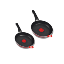 2 Tefal Minute Fry Pan Set 18, 22 Cm Non Stick Long Lasting Coated In Fr... - £88.56 GBP