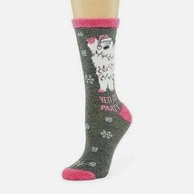 Basic Resources Ho Ho Ho Coll Women&#39;s Crew Socks 1 Pair Yeti To Party - £7.80 GBP