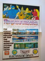 The Ninja Warriors Arcade Flyer Original NOS 1988 Electrocoin Large UK V... - $70.78