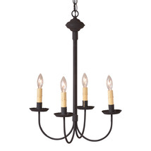 Irvin&#39;s Country Tinware 4-Arm Grandview Chandelier with Ecru Sleeves - £285.54 GBP