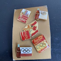 Lot of 5 Vintage 1988 Seoul Korea Olympic Coca-Cola Pins - Tiger Vtg Coke - $14.80