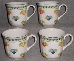 Set (4) illeroy &amp; Boch FRENCH GARDEN FLEURENCE PATTERN  Handled Mugs LUX... - £79.12 GBP