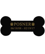 Custom Engraved Dog Name Plate, Large 6&quot; Bone Shape Plate, Pet Memorial - $28.00