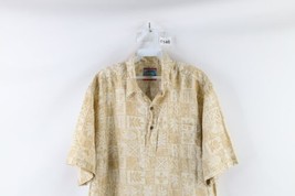 Vtg 90s Reyn Spooner Mens XL Distressed Collared Button Down Hawaiian Polo Shirt - £34.99 GBP