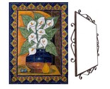 Mexican Talavera Mural - Lilies1 - - $347.00