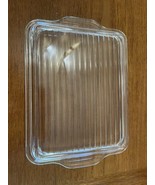PYREX 503-C LID ONLY Clear Ribbed Glass Refrigerator Dish Cover - £14.09 GBP