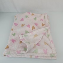 Messages from the Heart Sandra Magsamen Pink Green Tan Brown Baby Blanket Plush - £46.60 GBP
