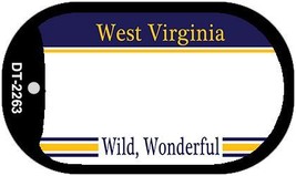 West Virginia State Blank Novelty Metal Dog Tag Necklace DT-2263 - £12.57 GBP