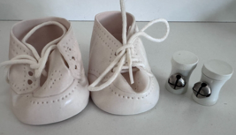 Vintage Baby Keep Tys Lace Covers Shoes with Bells - $22.76