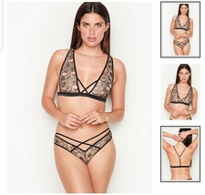 Unlined embroidered  floral triangle bralette sx xl - $74.00