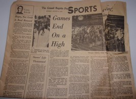 Vtg Grand Rapids Press MI Sports Summer Olympic Games End On A High Aug ... - $2.99