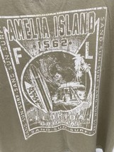 Amelia Island Florida T-Shirt Sand Sun &amp; Surf Surfing 1562  Beige Size M... - £11.79 GBP