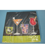 Luncheon Napkins Halloween Spooky Drinks Party Black Orange Red Green 16ct - £6.35 GBP