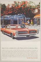 1964 Print Ad Pontiac Bonneville 2-Door Wide-Track Car Trophy V-8 Power - $13.48