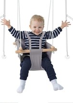 Canvas Baby Swing by Cateam - Gray- Wooden Hanging Swing Seat Chair for Baby - £30.29 GBP