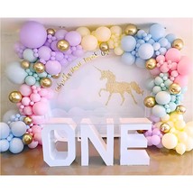 Rainbow Balloon Garland Arch Kit 171Pcs Latex Balloon Pastel Balloon Garland Kit - £37.56 GBP