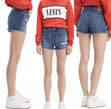 Women&#39;s Levi&#39;s 501 Original High Rise Jean Shorts Sansome Muse Blue Size... - $48.51