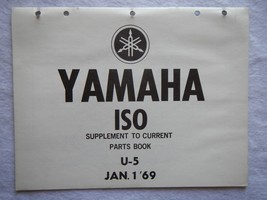 1968 1969 Yamaha 50 U5 U-5 Parts manual supplement - $13.16