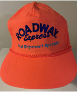 Vintage ROADWAY EXPRESS TRUCKING Orange Snapback Trucker HAT CAP - $25.93 CAD
