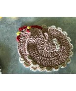 CROCHET CHICKEN HOT PADS  - £12.51 GBP