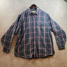 Vintage Ll Bean Shirt Womens Large Green Purple Flannel Outdoor Usa Made Ladies - $16.20