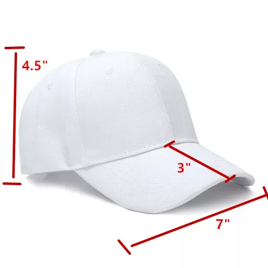 Wholesale Unisex Plain Cap Solid Color Hat Adjustable Wool Hook &amp; Loop w... - £7.86 GBP