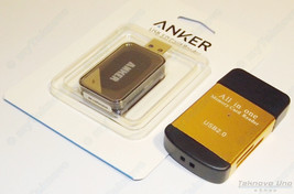 1x Anker AR200 USB 3.0 + 1x Aluminum Shell USB 2.0 Memory Card Reader Adapter - £12.08 GBP