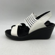 Skechers Sci Fi Rumblers Womens Black White Wedge Slingback Sandals Size 8 - £19.41 GBP