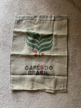 Cafes Do Brasil Brand Coffee Bean Burlap Bag EMPTY - e000 - $87.36 MXN