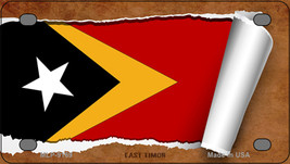 East Timor Flag Scroll Novelty Mini Metal License Plate Tag - £11.54 GBP