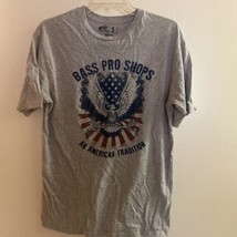 Men’s T Shirt Gray Size S Small Bass Pro Shops American Tradition Patriotic - £4.54 GBP