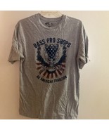Men’s T Shirt Gray Size S Small Bass Pro Shops American Tradition Patriotic - £4.48 GBP