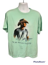 2015 Kenny Chesney &quot;The Big Revival&quot; Concert Tour Large Green T-Shirt - £11.18 GBP