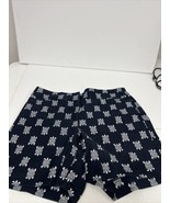 LOFT Women&#39;s Chino Shorts Turtle Blue White Print Mid Rise Stretch Pocke... - £5.99 GBP