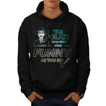 Wellcoda Police Joke Mens Hoodie, Serious Casual Hooded Sweatshirt - £25.24 GBP+