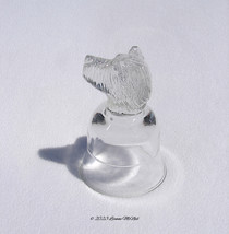Original Clear Glass Dog Head Bell Shaped Jigger Figurine Vintage (NOT Avon) - £10.27 GBP
