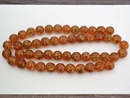 10 10 mm Czech Glass Round Crackle Beads: Topaz/Green - $2.08